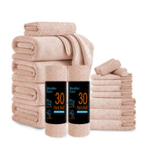 Jessy Home 18 Piece Light Purple Towel Set Include 4 Bath Towels,4 Hand Towels,4 Fingertip Towels,4 Washcloths,2 Rolls Cleaning Towels,Soft Microfiber Highly Absorbent Towel Set for Bathroom