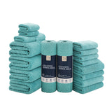 Jessy Home 18 Piece Light Purple Towel Set Include 4 Bath Towels,4 Hand Towels,4 Fingertip Towels,4 Washcloths,2 Rolls Cleaning Towels,Soft Microfiber Highly Absorbent Towel Set for Bathroom