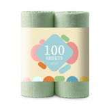 Jessy Home 2 Rolls Cleaning Cloth, 100 Sheets Reusable Paper Towels, 12"x12" Lint Free, Absorbent & Scratch Free Microfiber Rags for Car, Kitchen