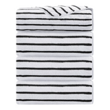 4/8 Pieces Bath Towels Set Bicolor bar Stripe Large Oversized Bath Sheet Soft Towel Set