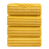 4/8 Pieces Bath Towels Set Bicolor bar Stripe Large Oversized Bath Sheet Soft Towel Set