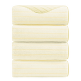 4/8 Pieces Bath Towels Set Bicolor bar Stripe Large Oversized Bath Sheet Soft Towel Set