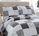 Quilt Set King Floral Bedspread Coverlet Plaid Patchwork Quilt Bedding Morden Lightweight Bedspread Reversible Home Quilts Grey Paisley Floral Quilt Bedspread Black White Plaid Quilt