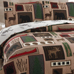 Jessy Home Quilt Set Queen Size Soft Reversible Polyester Bedding Set 3 Piece Coverlet Set