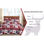 Jessy Home Plaid Quilt King Rustic Cabin Bedspread Coverlet Set Polyester Red Bedding