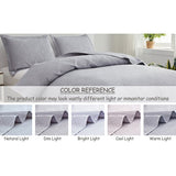 Jessy Home Twin Size Light Gray Quilt Set Microfiber Floral Bedspread Coverlet