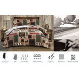 Jessy Home Quilt Set Queen Size Soft Reversible Polyester Bedding Set 3 Piece Coverlet Set