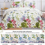 Flower Bedding Twin Floral Quilt Lightweight Bedspread Purple Coverlet