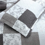 Quilt Set King Floral Bedspread Coverlet Plaid Patchwork Quilt Bedding Morden Lightweight Bedspread Reversible Home Quilts Grey Paisley Floral Quilt Bedspread Black White Plaid Quilt
