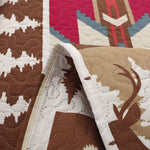 Jessy Home Rustic Cabin Bedding Queen Full Bear and Deer Quilt Set Polyester Bedspread