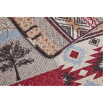 Jessy Home King Size Quilts Set Polyester Bedding Set Deer Bear Pattern 3 Piece Coverlet Set