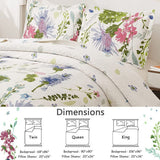 Flower Bedding Twin Floral Quilt Lightweight Bedspread Purple Coverlet