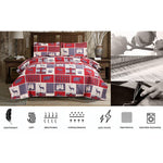Jessy Home Plaid Quilt King Rustic Cabin Bedspread Coverlet Set Polyester Red Bedding