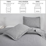 Jessy Home Twin Size Quilts Gray Lightweight Microfiber Floral Bedspread Coverlet Set