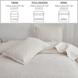 Jessy Home Twin Size Quilts White Lightweight Microfiber Bedspread Coverlet Set