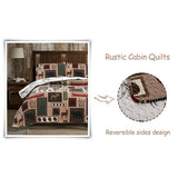 Jessy Home Quilt Set Queen Size Soft Reversible Polyester Bedding Set 3 Piece Coverlet Set