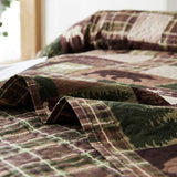 Jessy Home Bedding Cover Queen Size Microfiber Reversible Quilt Set Deer Bear 3 Piece Bed in a Bag Set