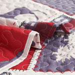 Jessy Home Plaid Quilt King Rustic Cabin Bedspread Coverlet Set Polyester Red Bedding