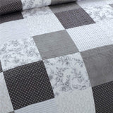 Quilt Set King Floral Bedspread Coverlet Plaid Patchwork Quilt Bedding Morden Lightweight Bedspread Reversible Home Quilts Grey Paisley Floral Quilt Bedspread Black White Plaid Quilt