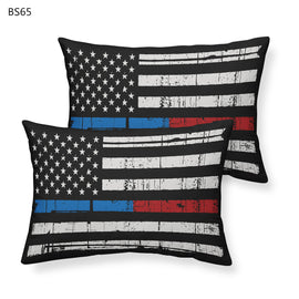 Jessy Home American Flag Pattern Design 2 Pieces Queen King Pillowcases For Teens (No Filling)