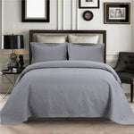 Jessy Home 3-Piece Quilt Coverlet Bedding Set Plaid Quilt Full/Queen Size3 Piece(1 Quilt + 2 Pillow Shams)