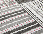Bedspread Set Twin Size Quilt Set Plaid Bed Spread Coverlet Black White Grey Plaid Patchwork Stripe Modern Quilt Bedspread Bedding Soft Lightweight Reversible Home Bedding Mens Quilts for Twin Bed