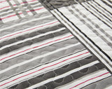 Bedspread Set Twin Size Quilt Set Plaid Bed Spread Coverlet Black White Grey Plaid Patchwork Stripe Modern Quilt Bedspread Bedding Soft Lightweight Reversible Home Bedding Mens Quilts for Twin Bed