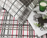 Bedspread Set Twin Size Quilt Set Plaid Bed Spread Coverlet Black White Grey Plaid Patchwork Stripe Modern Quilt Bedspread Bedding Soft Lightweight Reversible Home Bedding Mens Quilts for Twin Bed
