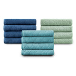 FJ-Washcloth 12-Navy Turquoise Green