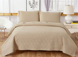 Jessy Home 3-Piece Quilt Coverlet Bedding Set Plaid Quilt Full/Queen Size3 Piece(1 Quilt + 2 Pillow Shams)