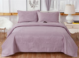 Jessy Home 3-Piece Quilt Coverlet Bedding Set Plaid Quilt Full/Queen Size3 Piece(1 Quilt + 2 Pillow Shams)